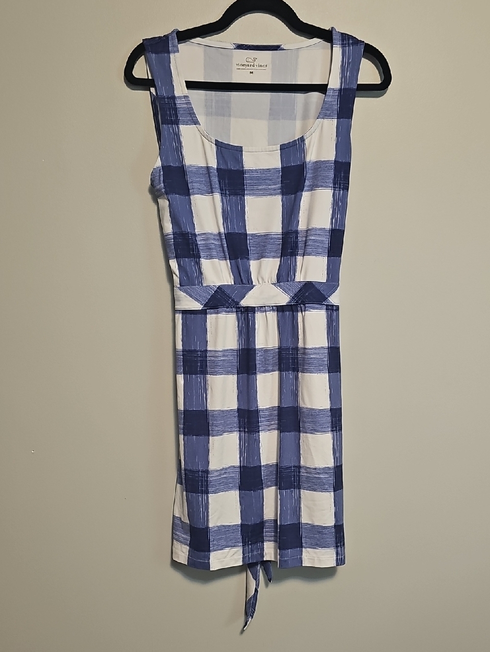 Vineyard Vines Blue & White Check Sleeveless Mini Dress